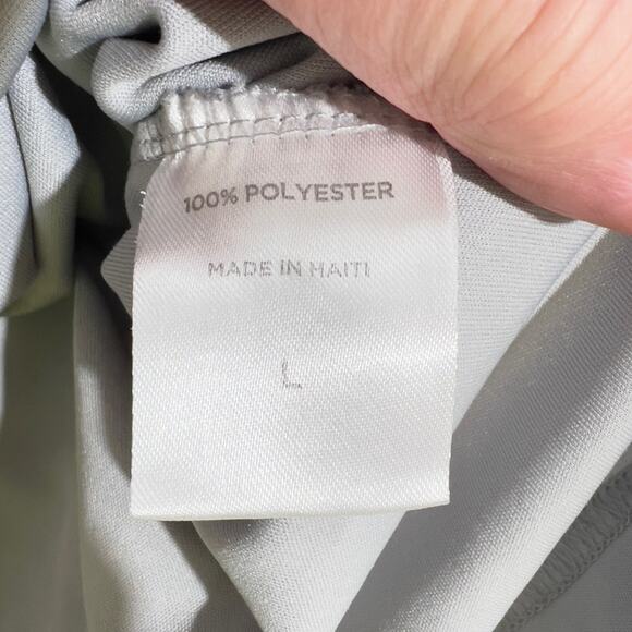 Shredfin Fishing Shirt Mens Large Long Sleeve Grey w/ USA Flag Print Performance - Picture 8 of 14